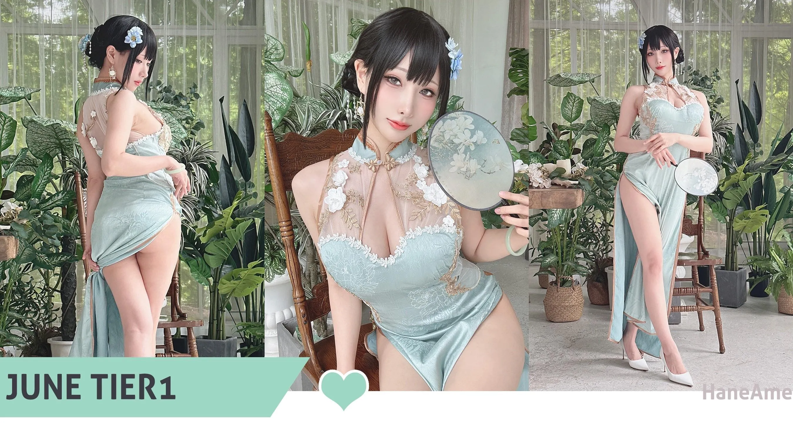 雨波_HaneAme – NO.192.2023年06月新品订阅4套视频-Original Jade Qipao [32P]插图1